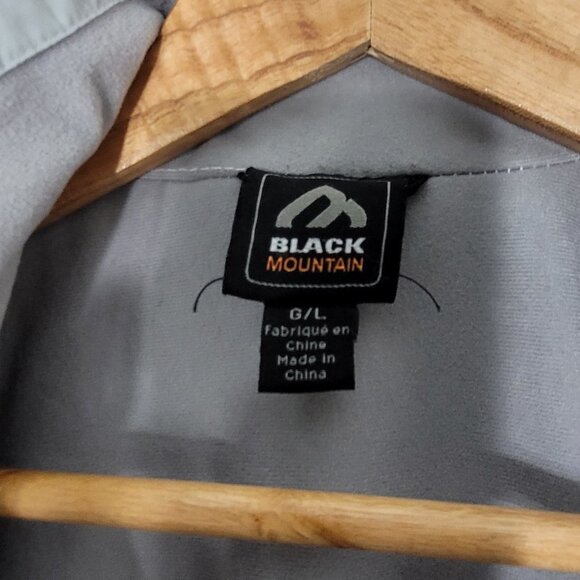 Black Mountain | Gray Purple Plaid Hybrid Windbreaker Hiking Jacket Size Large - Picture 7 of 11